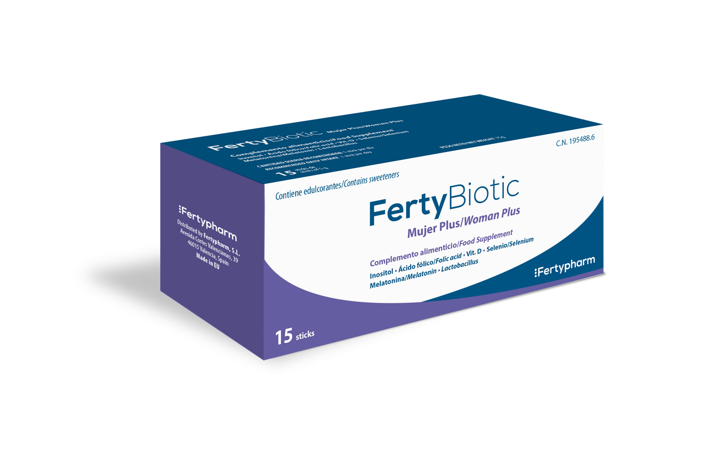 FERTYBIOTIC MULHER PLUS - 15 SAQ